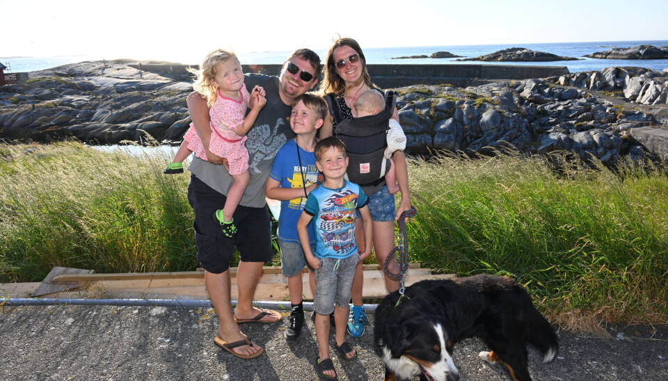 Familien Krill besøkte Grip onsdag 16. juli 2025. FOTO: JOHN BERGE