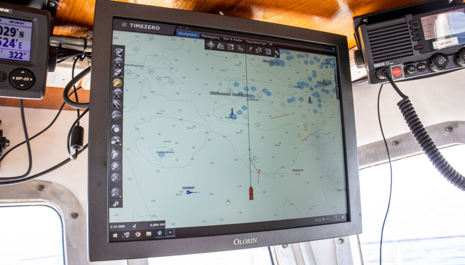 AIS- kartsystem ombord på Havterna.