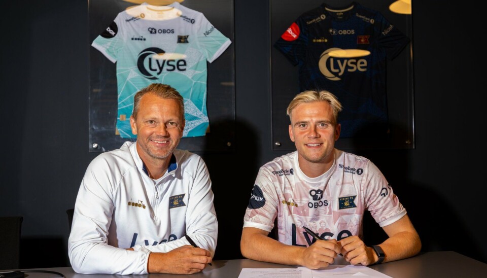 Vikings sportssjef Erik Nevland og Ruben Alte.