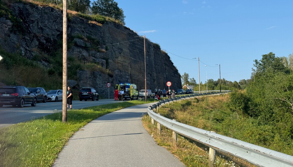 Ulykke med elektrisk sparkesykkel ved Bruhagen på Averøy.