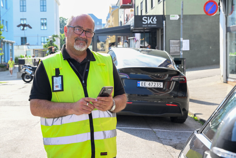 Jan Ove Kvande er trafikkbetjent hos Kristiansund Parkering AS.