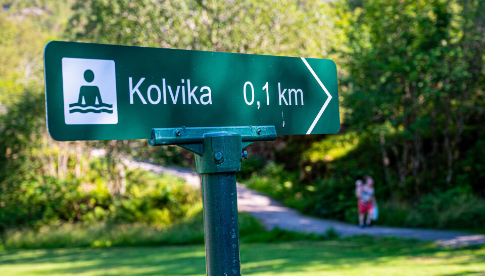 Badeglede i Kolvika.