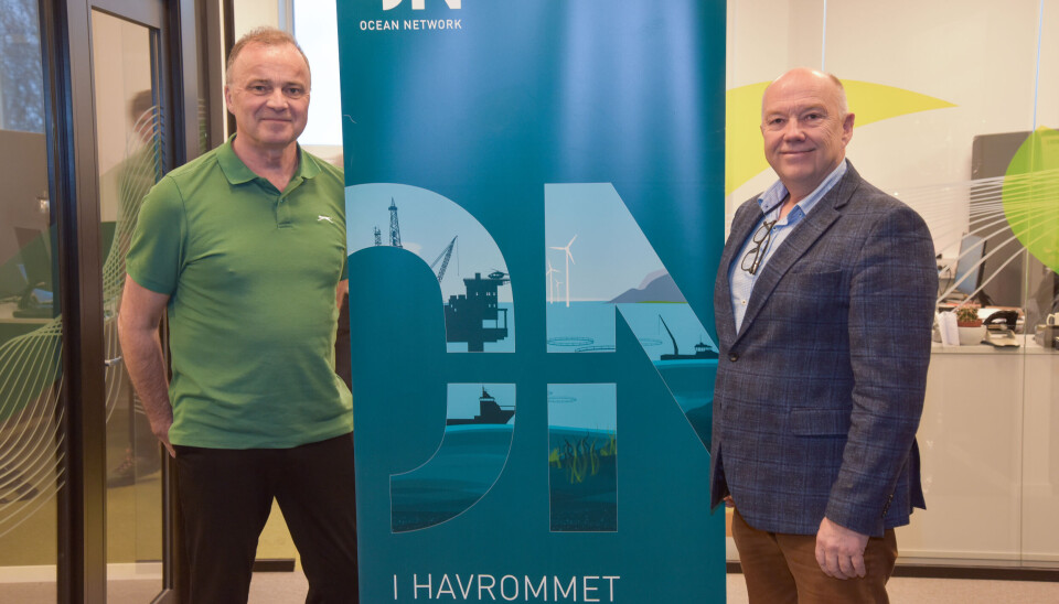 F.v.: Nils Erik Pettersen, daglig leder i On Ocean Network Sa og styreleder Viktor Arve Røsand.