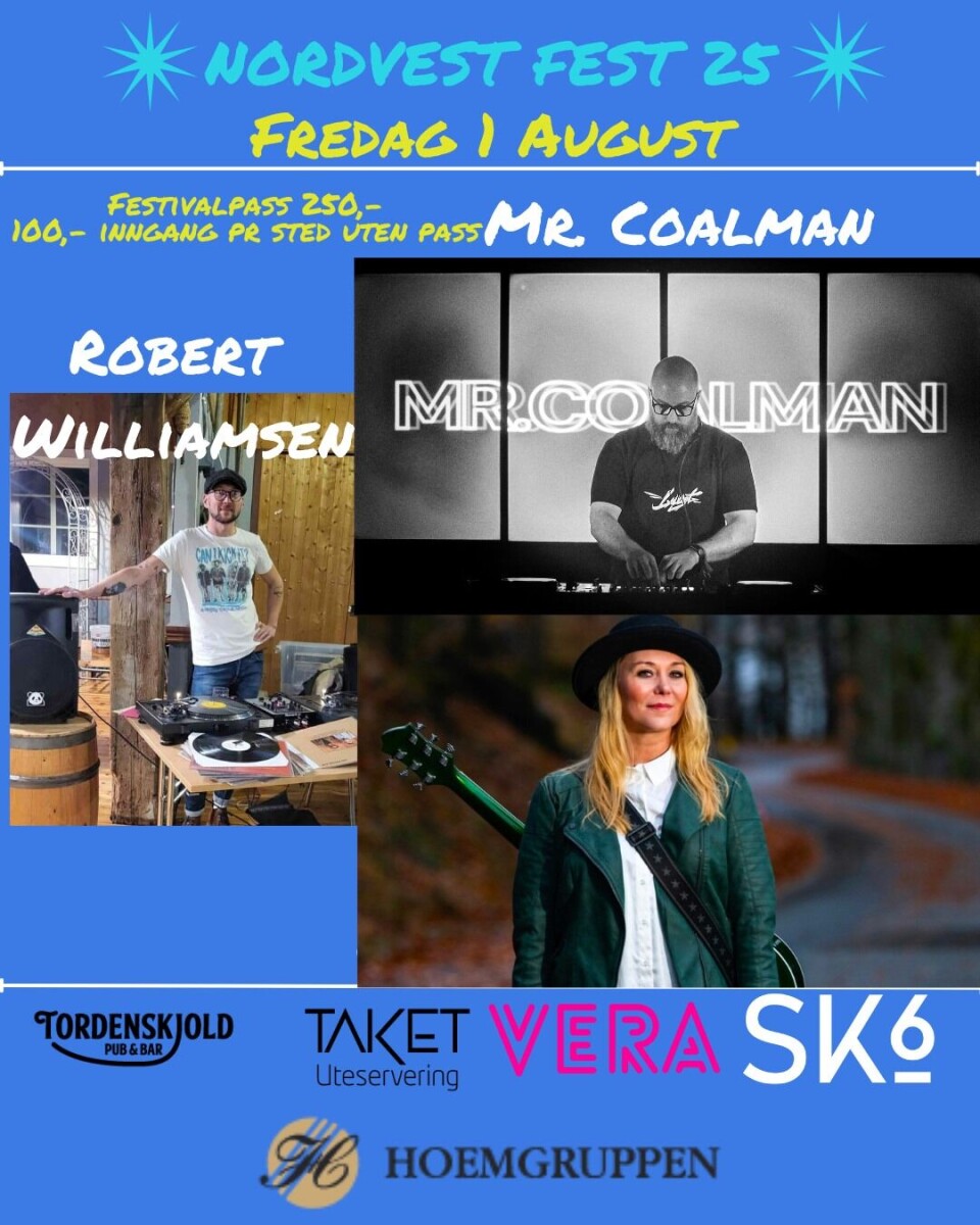 Nordvest Fest 25 program fredag 1. august