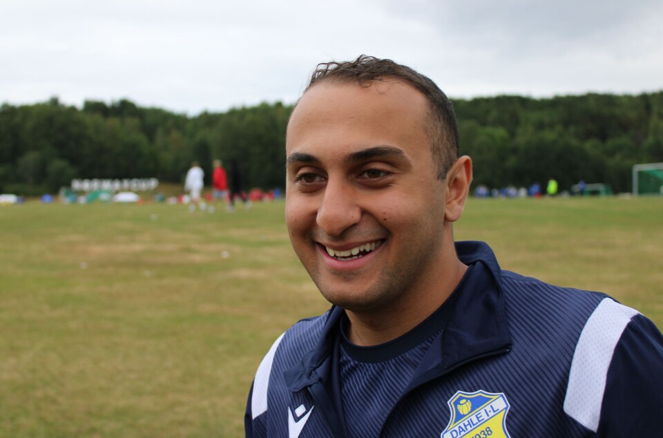Dahle Nordlandet sin trener Amir Al-Ikabi under Norway Cup.