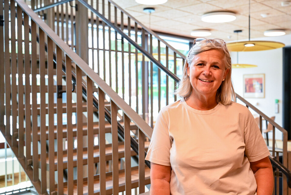 Elisabeth Solheim, Biblioteksjef i første etasje av Kristiansund bibliotek.