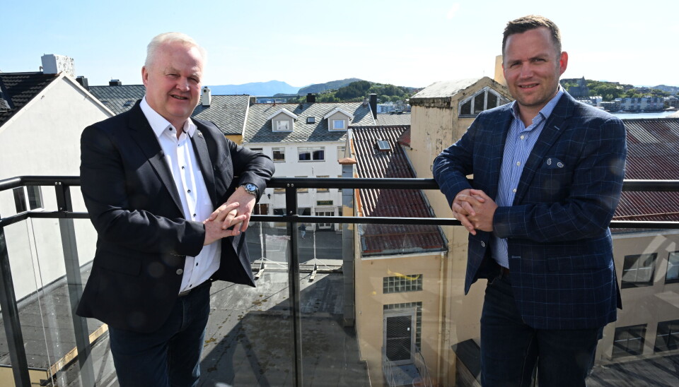 Tore Larssen (t.v.) er styreleder og eiendomsutvikler for Ziko Gruppen AS, her sammen med Espen Bugge Larssen (daglig leder, Ziko Gruppen.