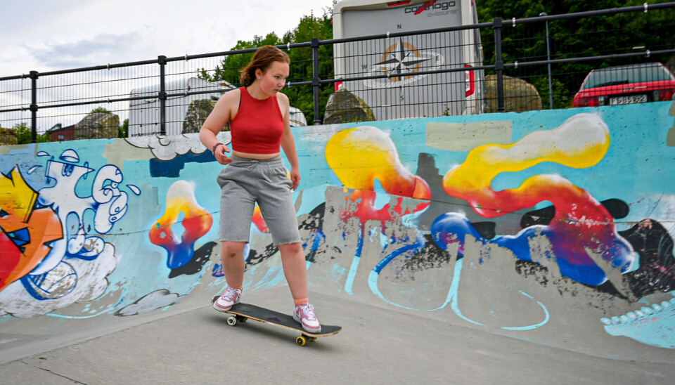 Sanita Kviese i skateparken.