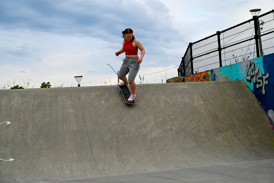Sanita Kviese i skateparken.