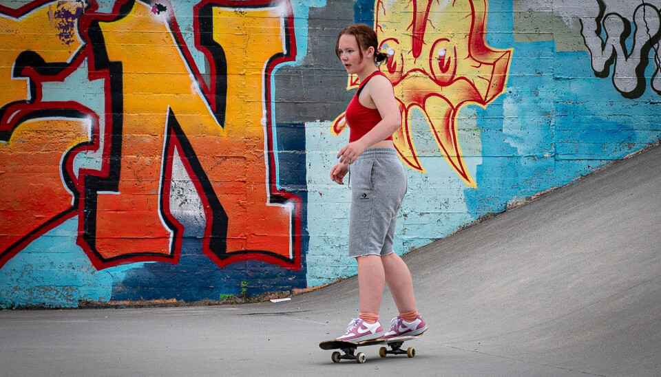 Sanita Kviese i skateparken.