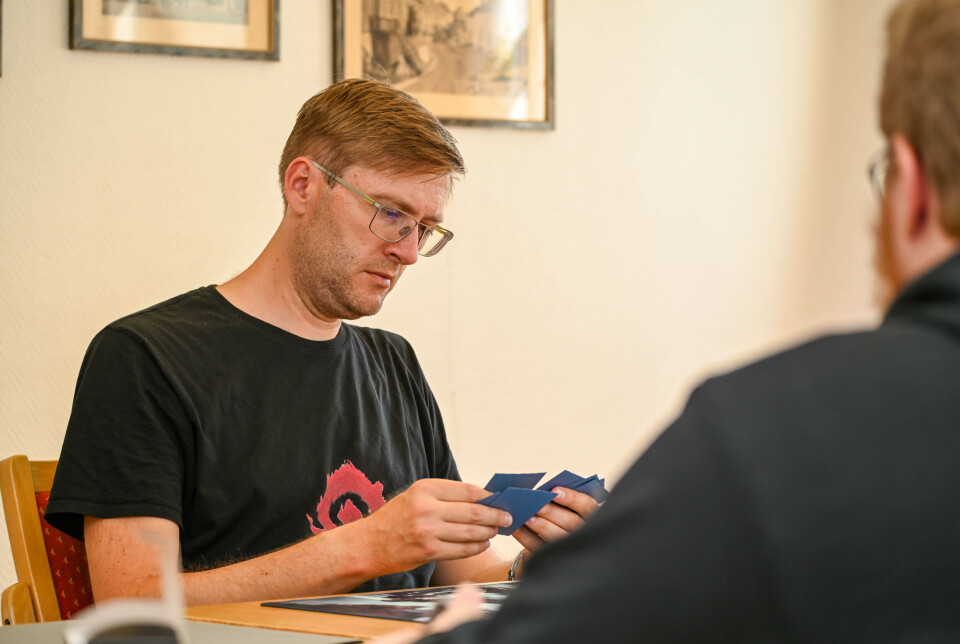 Johan Edøy i dyp konsentrasjon.