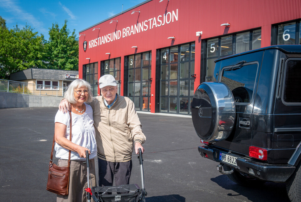 Arild Jørgenvåg (101) og datteren Berit Jørgenvåg.