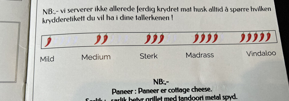 Er du så vågal at du velger vindaloo?