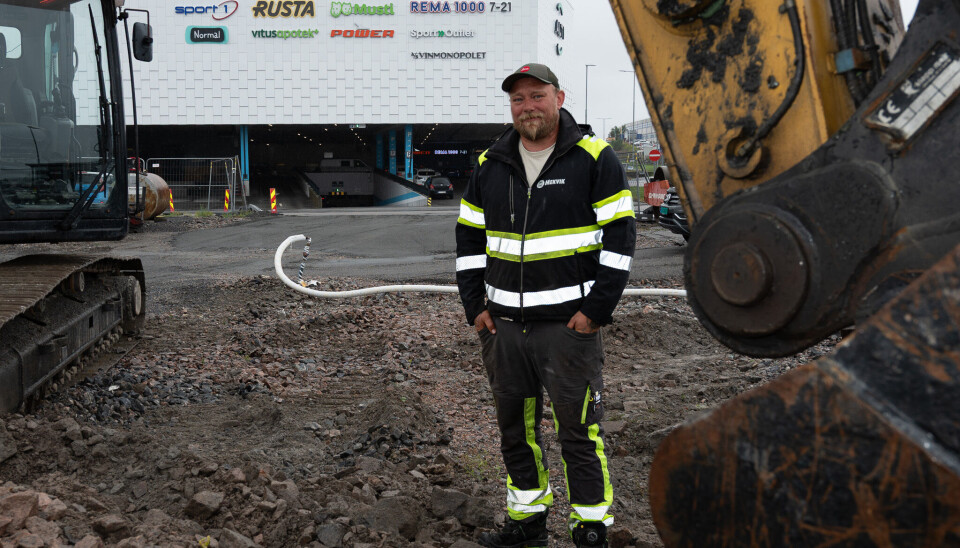 Gravemaskinfører Ole Kristoffer Gislerud gleder seg til ny McDonald’s på Alti Futura.