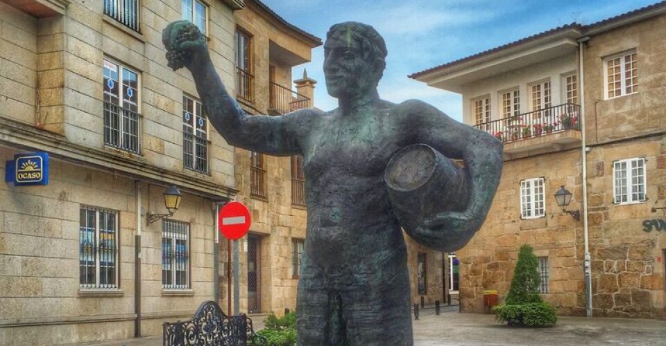 Bronsestatuen med Baco, vinens gud, står midt i Plaza de Ramón Cabanillas i Cambados og viser en mann med en klase druer i den ene hånden og en liten vintønne i den andre. Statuen ble avduket i år 2000, markerte 50-årsjubileet for Albariñofestivalen og er utført av den anerkjente billedhuggeren Francisco Leiro. Verket hyller Albariño-vinen og vintradisjonene som har gjort Cambados til vinlandets hovedstad.