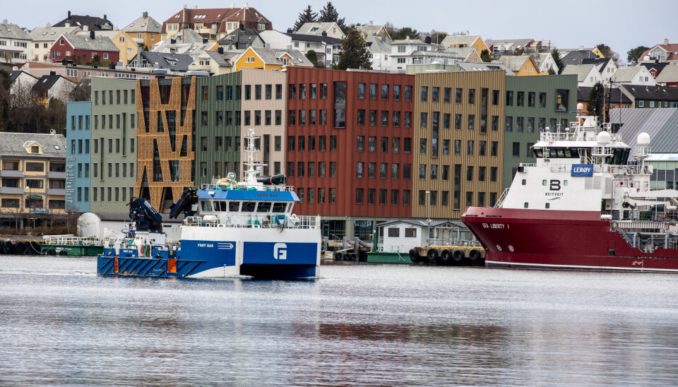 Campus Kristiansund. Det nye hotellet blir bygd på ei ny kai til venstre for Campus.