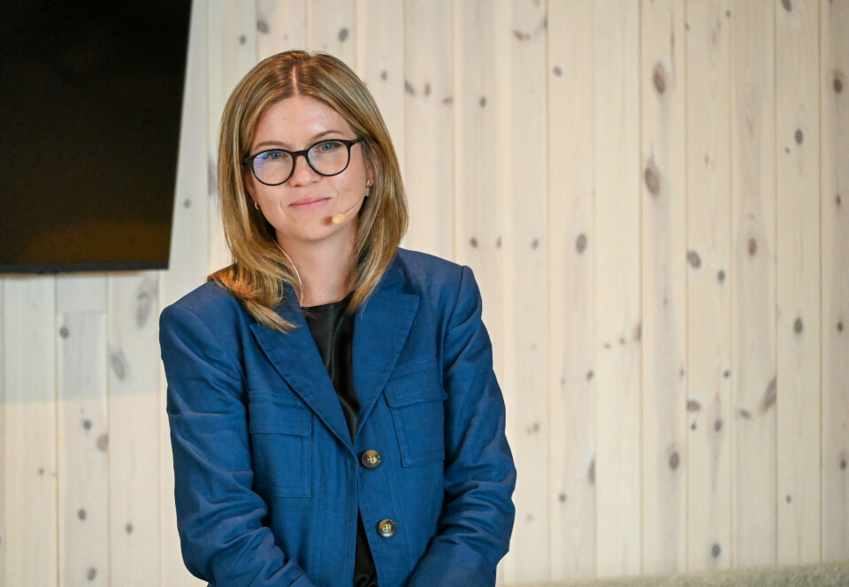 Sissel Kruse Larsen (statssekretær i Finansdepartementet) under åpent møte på Campus.