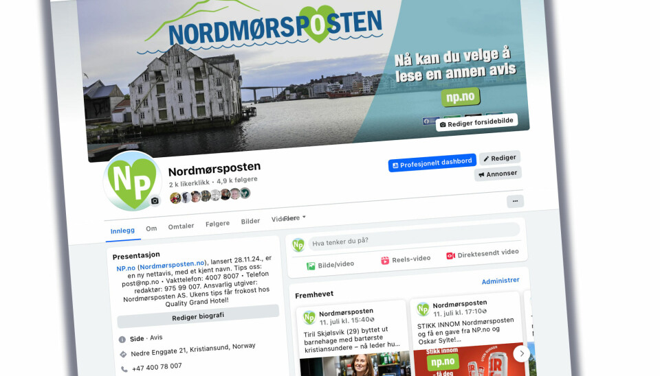 Nordmørspostens Facebook-side torsdag 7. august 2025.