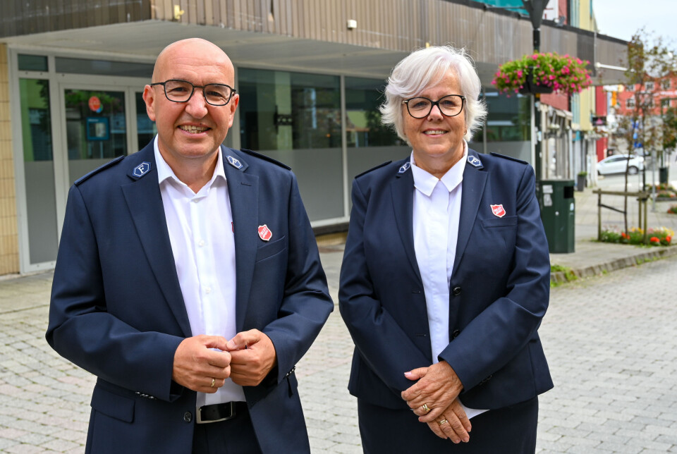Frelsesarmeen flytter inn i nye lokaler. Ben Kulleseid og Elin Brandvik gleder seg.