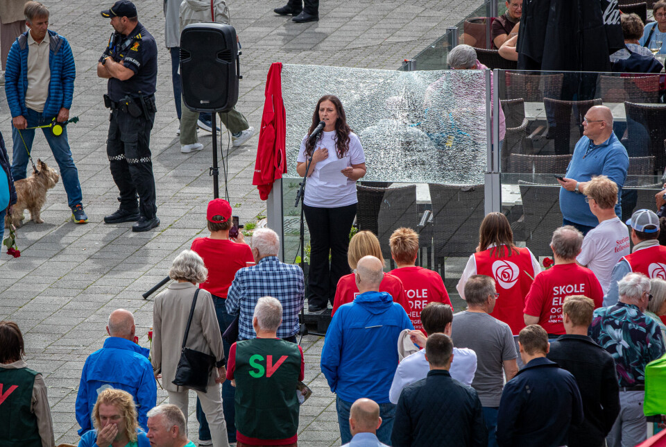 Her holder Arbeiderpartiets 3. stortingskandidat i Møre og Romsdal, Berit Tønnesen, sin appell.