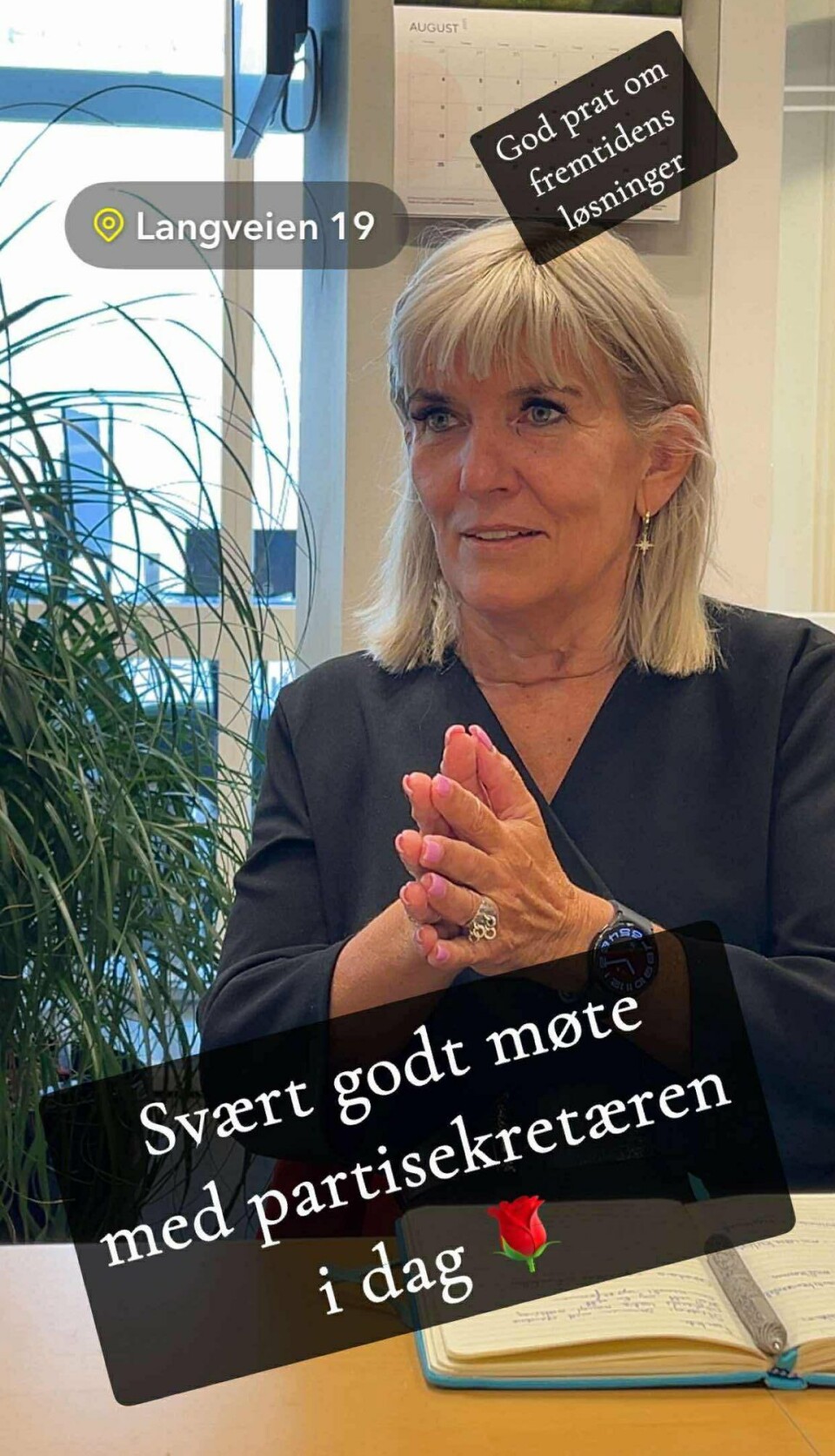 Arbeiderpartiets nye partisekretær, Kari-Anne Opsal, besøkte Kristiansund helgen 8.-10. august 2025. Foto: Kristiansund Arbeiderparti.