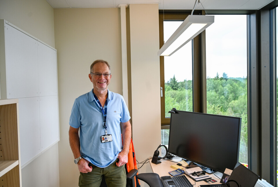 Kjell Arne Haugen, Rektor Folkeparken Skole, inne på sitt kontor.