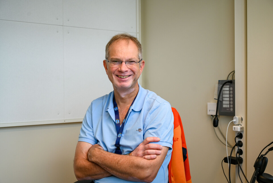 Kjell Arne Haugen, Rektor Folkeparken Skole, inne på sitt kontor.