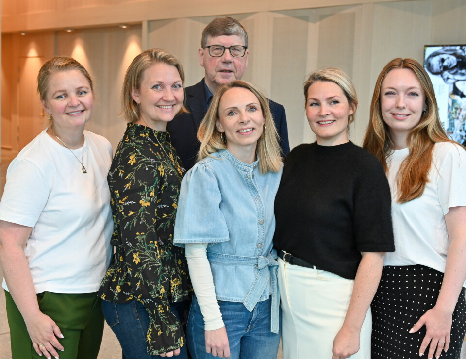 Fra venstre: Ingeborg Fagerlie Johannessen, produsent Normoria AS, Ingvild Vaagsether, markedsleder og billettansvarlig Normoria AS,Erling Meese, SpareBank 1 SMN, Hanne Tømmervåg, produsent Normoria AS, Eirill Dahl, SpreBak 1 SMN og Tiril Bjerkestrand Olsen, Sparebank 1 SMN.