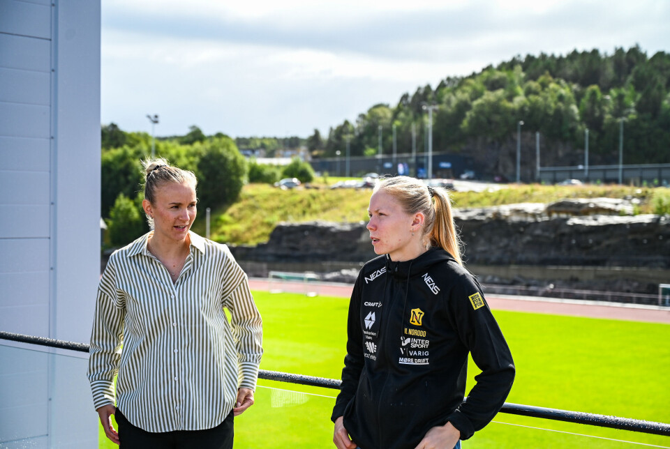 Fra venstre: Helle Rossen (Sparebanken Møre) og Elise Hoel Ulseth (Norodd).