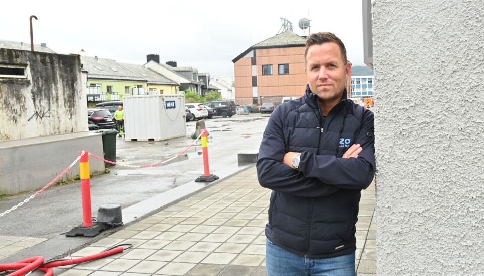 Espen Larsen fra Ziko Gruppen utenfor Kongens plass 7.
