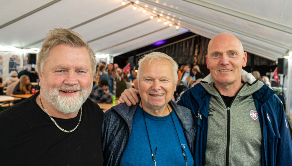 Viktig at folk kommer og har det kjekt sammen. F.v. Øivind Frisvold, Geir Jensen og Rune Bjerkeseth.