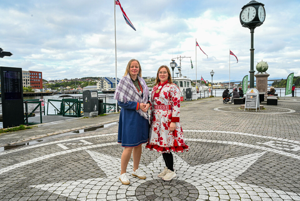 Kirsti Guvsám, tidligere sametingsrepresentant og nummer 14 på listen og Aina Madelen Nordsletta, Aslaksen NSRs førstekandidat.