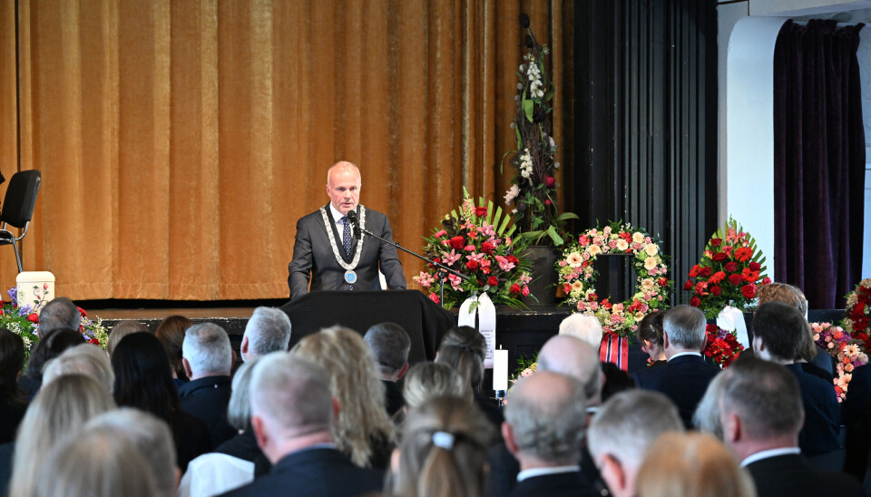 Minnestunden ble holdt i Festiviteten i Kristiansund tirsdag 26. august. Ordfører Kjell Neergaard i Kristiansund kommuneholdt tale.