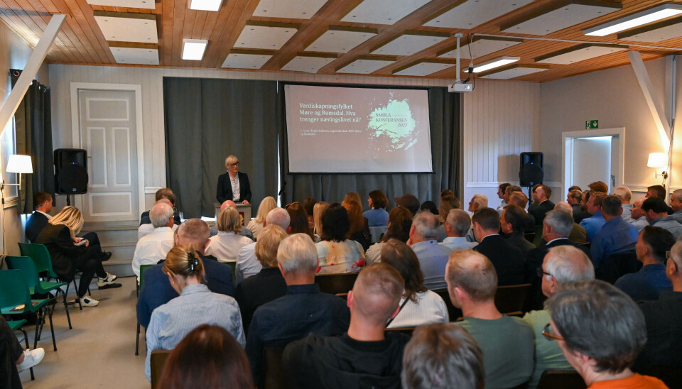 Lene Trude Solheim, regiondirektør NHO Møre og Romsdal, under Smølakonferansen 2025.