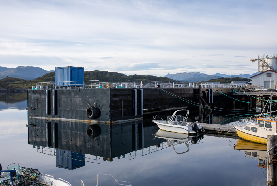 LEKTER: Naboer krever fjerning av lekter ved Pelagias fabrikk på Hasløy.