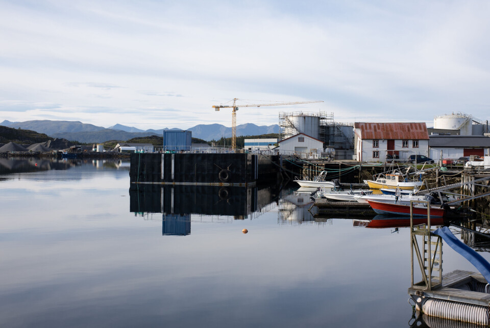 LEKTER: Naboer krever fjerning av lekter ved Pelagias fabrikk på Hasløy.