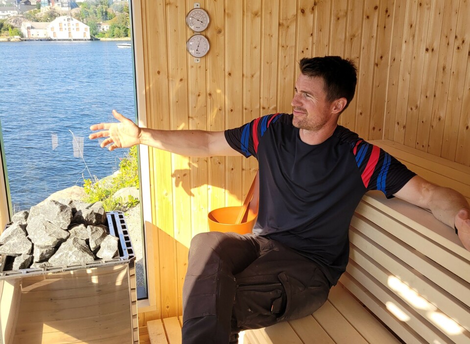Christian Gauseth ser inn mot sentrum.