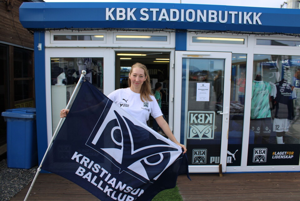Karoline Almvik med en populær supportereffekt.