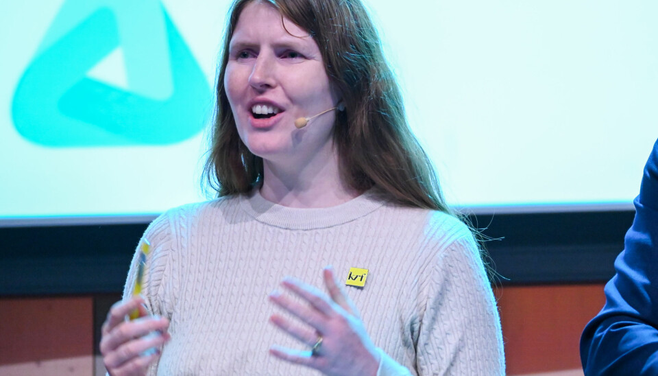 Victoria Smenes fra Kristelig folkeparti under valgkampdebatten på Campus mandag 1. september.