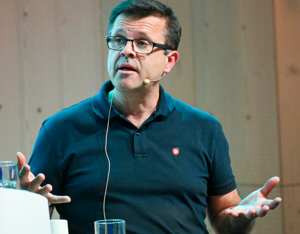 Frank Sve fra Fremskrittspartiet under valgkampdebatten på Campus mandag 1. september.