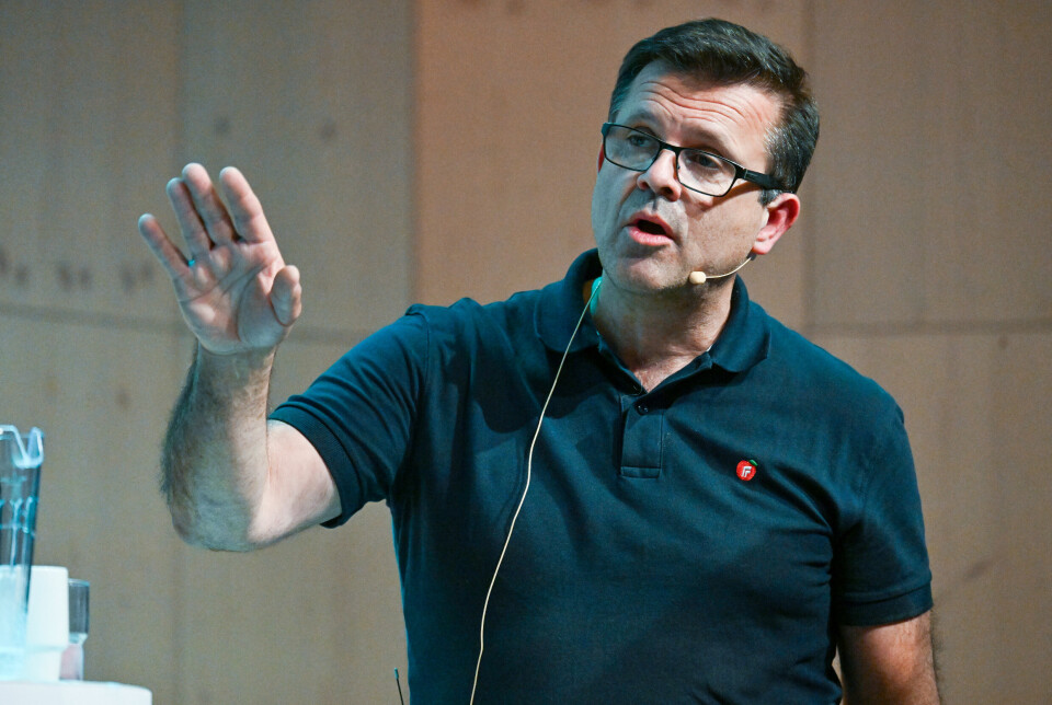 Frank Sve fra Fremskrittspartiet under valgkampdebatten på Campus mandag 1. september.