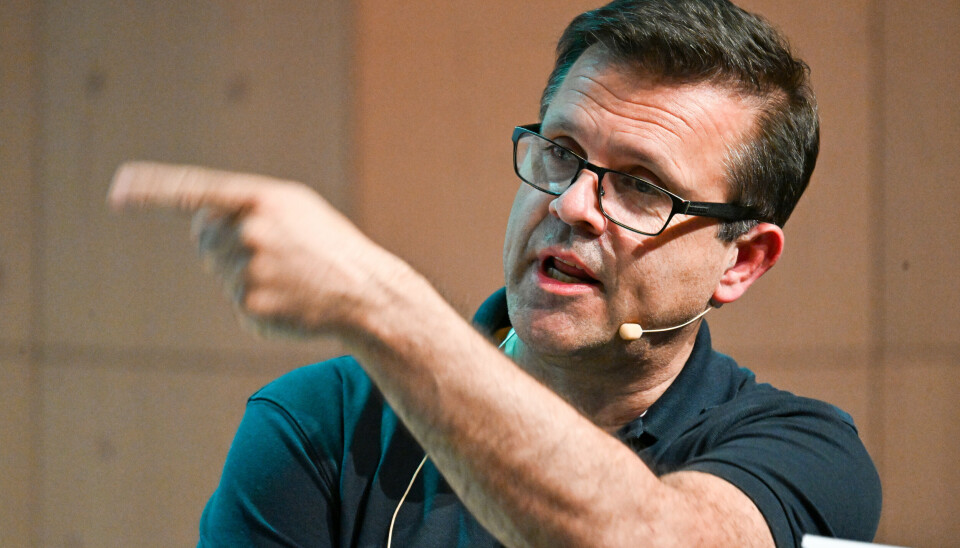 Frank Sve fra Fremskrittspartiet under valgkampdebatten på Campus mandag 1. september.