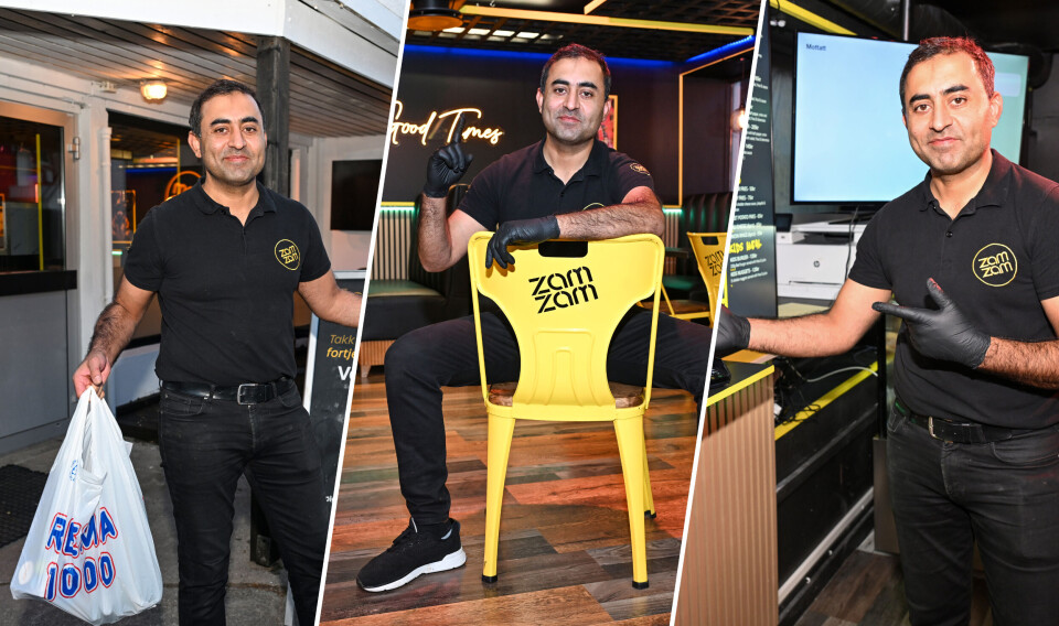Daglig leder Saif Khan Rafiq hos Zam Zam, Kristiansunds nye gourmet-fastfood-restaurant i Langveien 3 i Kristiansund. ALLE FOTO: JOHN BERGE