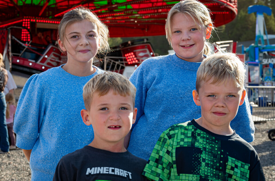 Fv. Benedicte Røstad, (12), Amalie Landre Iversen (12), Oskar Sommer Christophersen Grimstad (6), Odin Nelvik Maridal (7). fra Kristiansund.