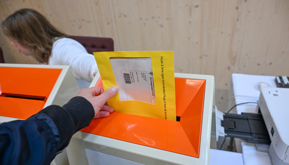 En stemmel som sendes til annet sted i landet.