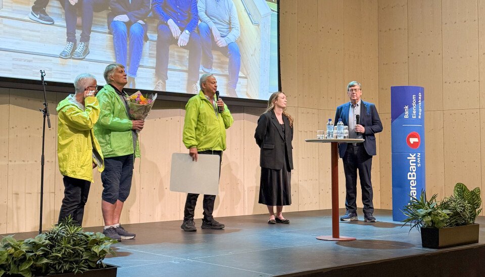 Fra åpningsfesten til Sparebank 1 SMN i Campus Kristiansund. Gamle Kripos mottok kr. 50 000 i gave fra SpareBank 1 SMN.