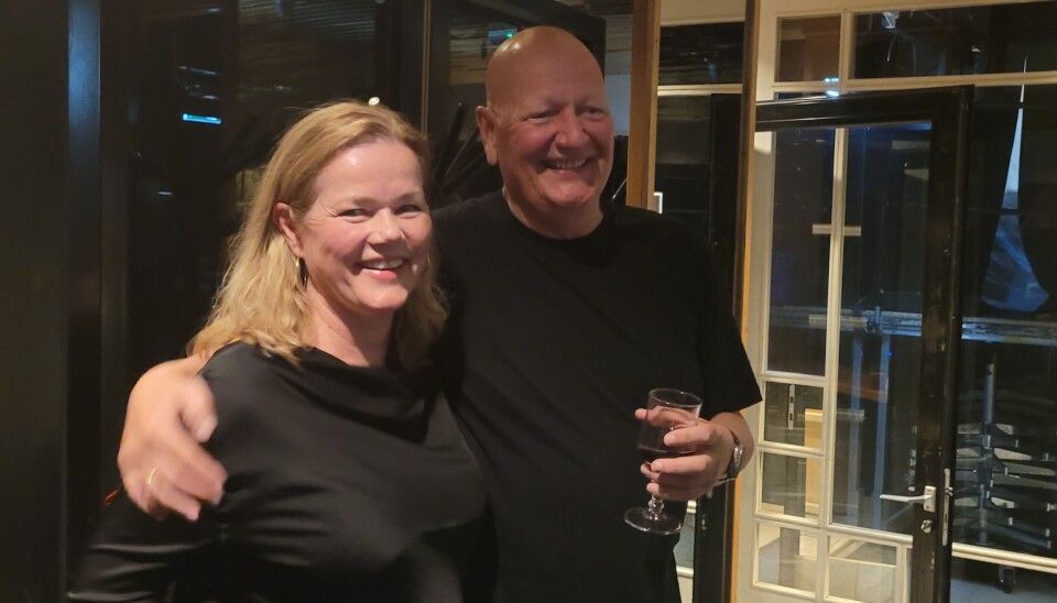 Kristin Dæhlie og Frode Alnæs backstage etter Dance With a Stranger-konserten på Rockefeller i Oslo lørdag 13. september 2025.