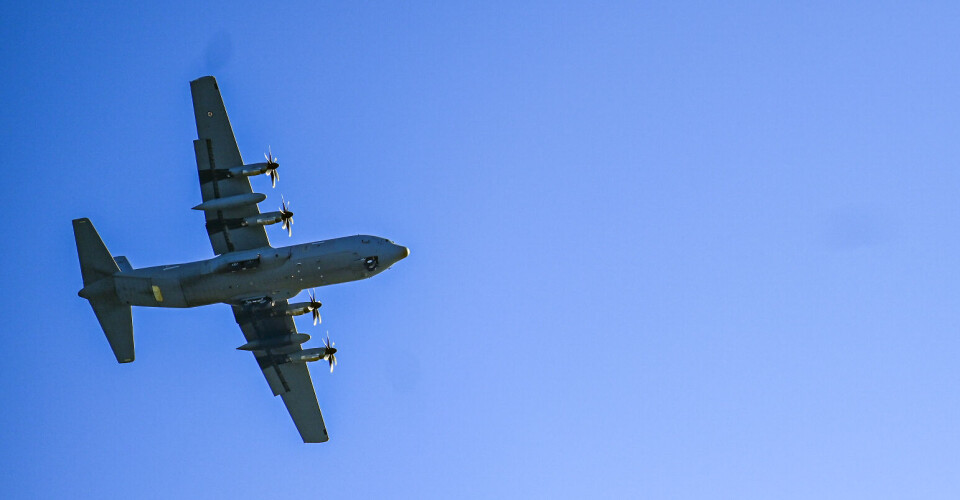 C-130J Hercules over Vågen, mandag 15. september. Et majestetisk syn for en fly nerd.
