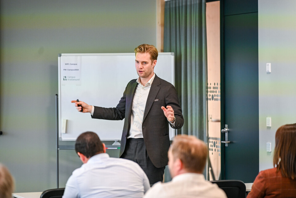 Sindre Lutdal Nyeng (Manager Consulting BDO AS) fortalte om en anleggsbransje som er i vansker.