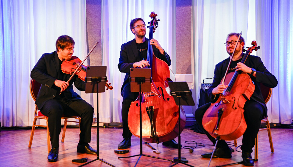 Trio no Treble er fra venstre, Ivan Penjin (bratsj), Jostein Brødreskift (kontrabass) og Evind Rossbach Heier (cello)